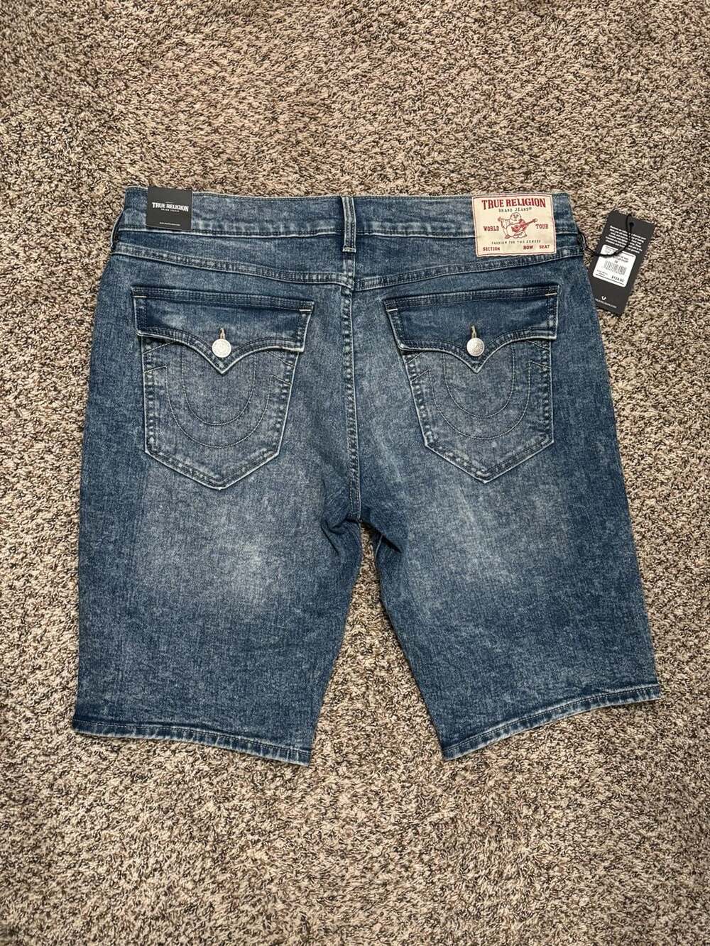 True Religion Ricky stretch Denim Shorts in Light Celestine Wash